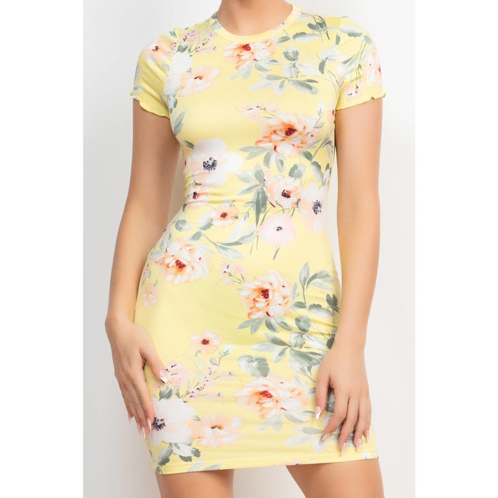 🔥Floral Print Casual Summer T-Shirt Dress